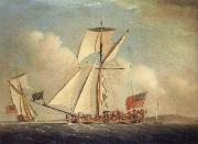 Monamy, Peter English Cutter-righged yacht in two positions china oil painting reproduction